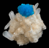 Cavansite with Stilbite on Quartz from Wagholi Quarry, Maharashtra, India