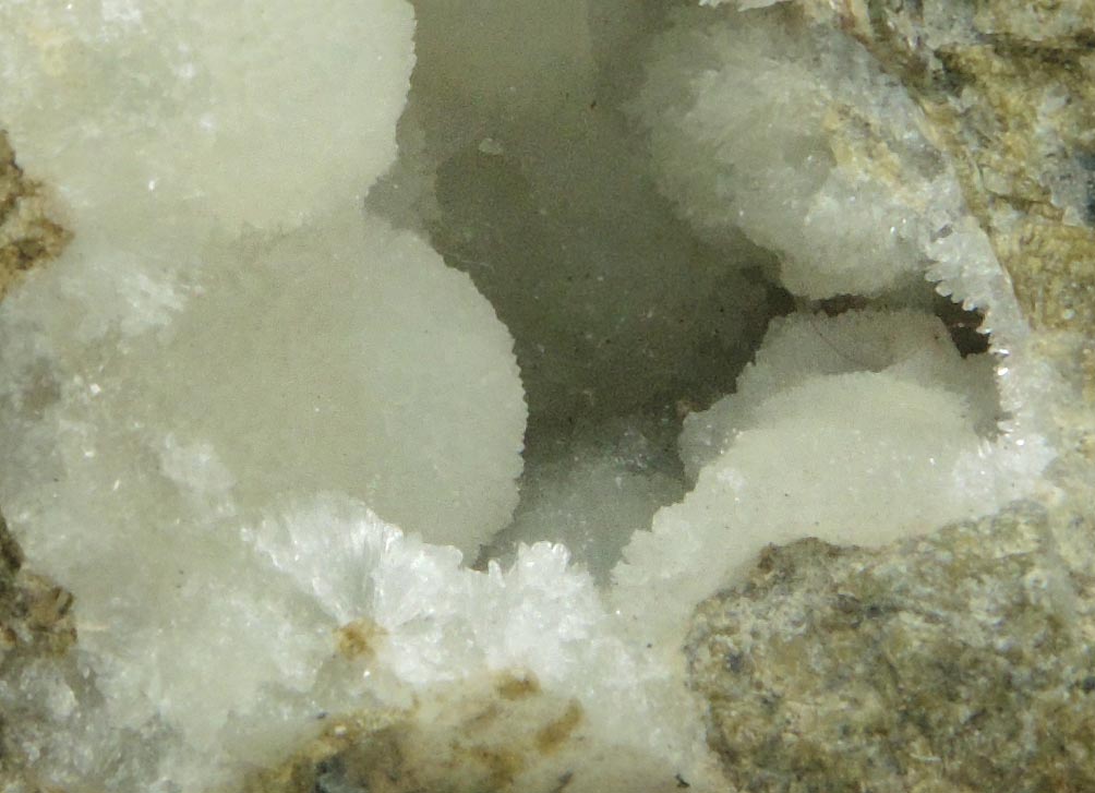 Hydromagnesite from Spring Street at Medford Road, Staten Island, New York City, Richmond County, New York