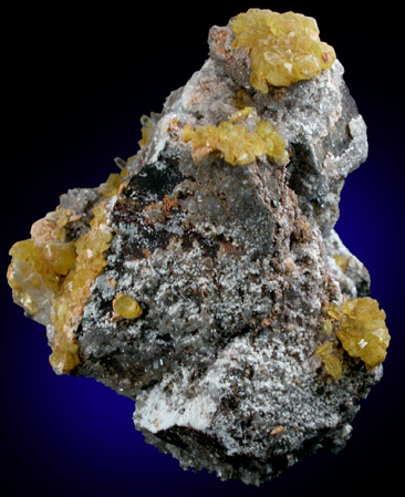 Ettringite on Calcite from N'Chwaning Mine, Kalahari Manganese Field, Northern Cape Province, South Africa