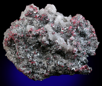 Cinnabar, Stibnite, Quartz from near Hydercahn, Fergana Basin, Kyrgyzstan