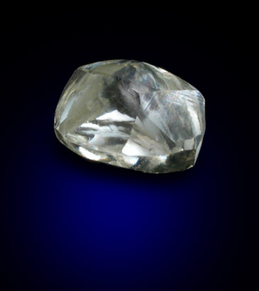 Diamond (0.66 carat gem-grade yellow flattened dodecahedral crystal) from Premier Mine, Gauteng Province, South Africa