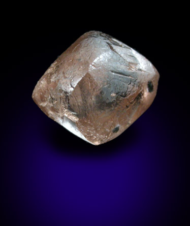 Diamond (1.45 carat brown octahedral crystal) from Mwadui, Shinyanga, Tanzania