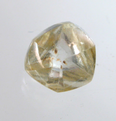 Diamond (0.66 carat yellow hexoctahedral crystal) from Orapa Mine, south of the Makgadikgadi Pans, Botswana