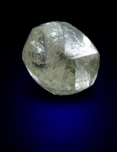 Diamond (1.04 carat yellow dodecahedral crystal) from Orapa Mine, south of the Makgadikgadi Pans, Botswana
