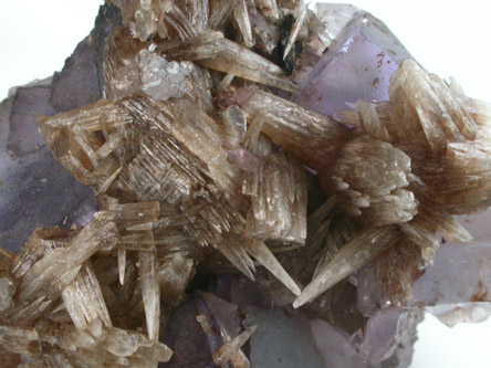 Calcite on Fluorite from Minerva #1 Mine, Cave-in-Rock District, Hardin County, Illinois