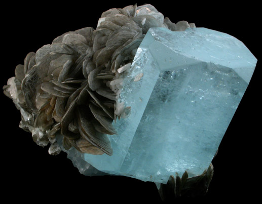 Beryl var. Aquamarine with Muscovite from Nuristan Province, Afghanistan