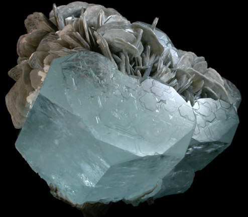 Beryl var. Aquamarine with Muscovite from Nuristan Province, Afghanistan