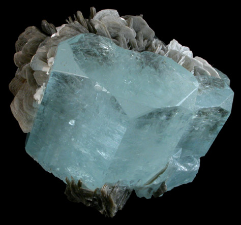 Beryl var. Aquamarine with Muscovite from Nuristan Province, Afghanistan