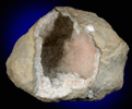 Calcite in Quartz Geode from Hamilton, Hancock County, Illinois