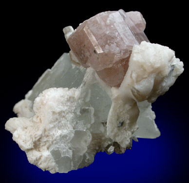 Fluorapatite on Goshenite Beryl from Nuristan Province, Afghanistan