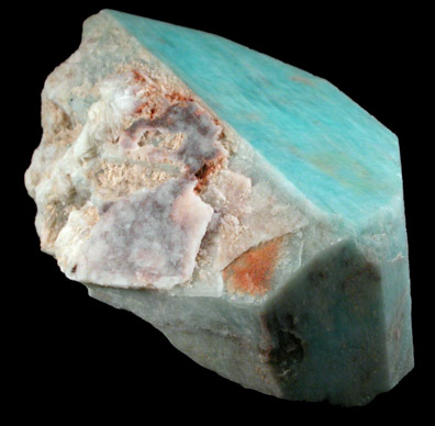 Microcline var. Amazonite from Crystal Peak area, 6.5 km northeast of Lake George, Park-Teller Counties, Colorado