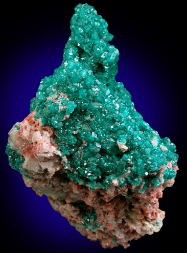 Dioptase and Calcite from Tsumeb Mine, Otavi-Bergland District, Oshikoto, Namibia