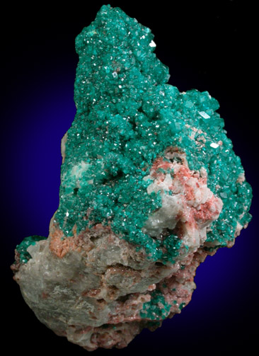 Dioptase and Calcite from Tsumeb Mine, Otavi-Bergland District, Oshikoto, Namibia