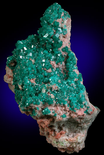 Dioptase and Calcite from Tsumeb Mine, Otavi-Bergland District, Oshikoto, Namibia