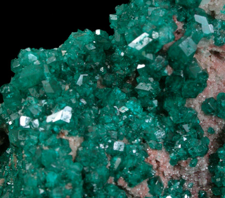 Dioptase and Calcite from Tsumeb Mine, Otavi-Bergland District, Oshikoto, Namibia