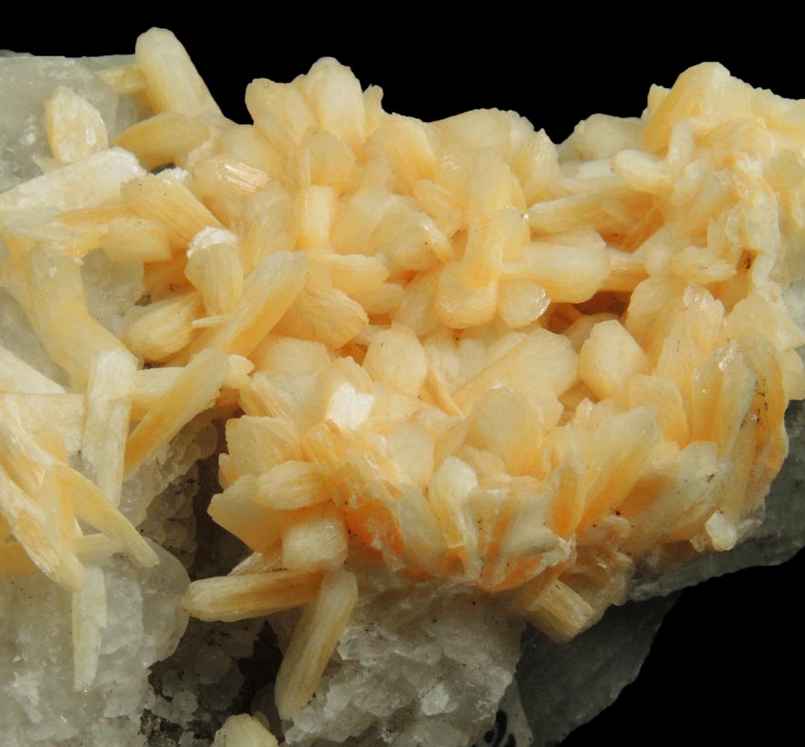 Stilbite-Ca on Calcite from IRT Pelham Line Subway under Southern Boulevard, Bronx, New York City, Bronx County, New York