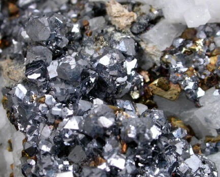 Galena, Pyrite, Calcite from Naica District, Saucillo, Chihuahua, Mexico