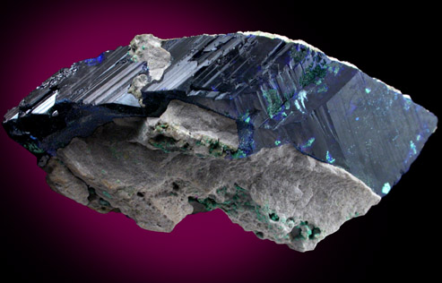 Azurite with Cerussite, Malachite from Tsumeb Mine, Otavi-Bergland District, Oshikoto, Namibia