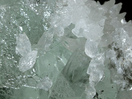 Fluorite with Calcite from Naica District, Saucillo, Chihuahua, Mexico