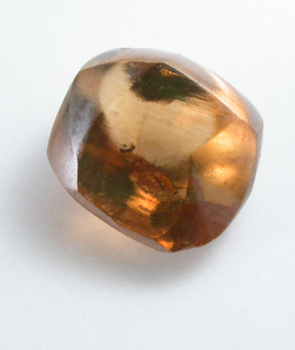 Diamond (1.02 carat orange-brown flattened crystal) from Jwaneng Mine, Naledi River Valley, Botswana