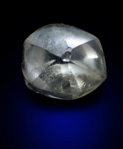 Diamond (0.91 carat yellow flattened dodecahedral crystal) from Letlhakane Mine, south of the Makgadikgadi Pans, Botswana