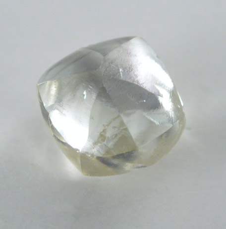 Diamond (0.91 carat yellow flattened dodecahedral crystal) from Letlhakane Mine, south of the Makgadikgadi Pans, Botswana