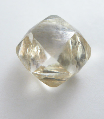 Diamond (1.11 carat yellow flattened dodecahedral crystal) from Letlhakane Mine, south of the Makgadikgadi Pans, Botswana