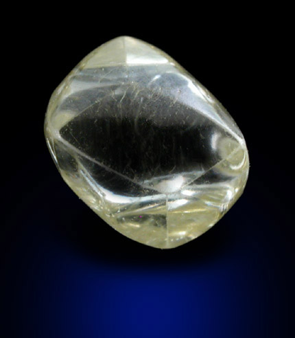 Diamond (1.09 carat yellow trapezohedral crystal) from Baken Mine, Northern Cape Province, South Africa