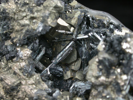 Stibnite and Pyrite from Julcani District, Angaraes Province, Huancavelica Department, Peru