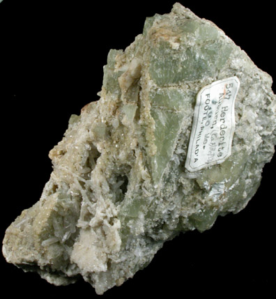 Hydroxylherderite and Quartz on Beryl from (Maine Feldspar Quarry), Mount Apatite, Auburn, Androscoggin County, Maine