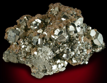 Pyrite with Siderite from Eagle Mine, Gilman District, Eagle County, Colorado