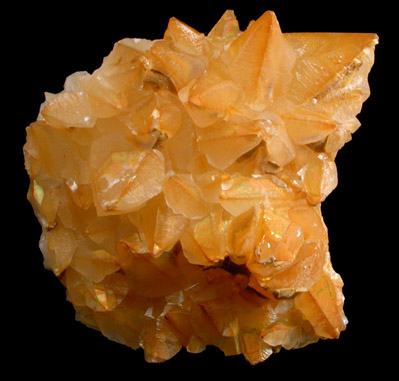 Calcite with Limonite coating from Valley Quarry, Cumberland County, Pennsylvania