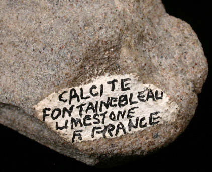 Calcite (twinned crystals) with sand inclusions from Fontainebleau, Seine-et-Marne, France