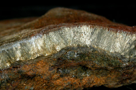 Millerite on Pyrrhotite from Gap Nickel Mine, Bart Township, Lancaster County, Pennsylvania