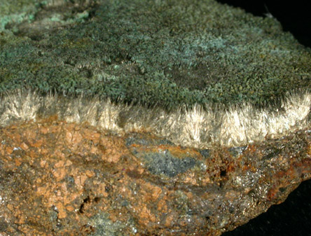 Millerite on Pyrrhotite from Gap Nickel Mine, Bart Township, Lancaster County, Pennsylvania