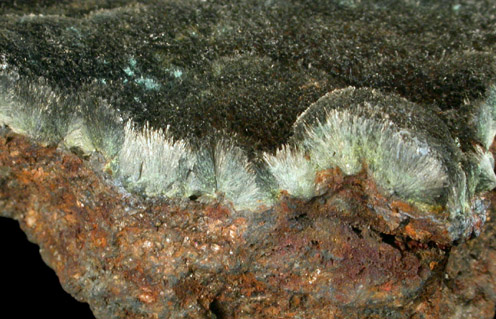 Millerite on Pyrrhotite from Gap Nickel Mine, Bart Township, Lancaster County, Pennsylvania