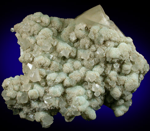 Calcite on Prehnite pseudomorphs after Glauberite from Fanwood Quarry (Weldon Quarry), Watchung, Somerset County, New Jersey