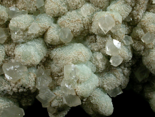 Calcite on Prehnite pseudomorphs after Glauberite from Fanwood Quarry (Weldon Quarry), Watchung, Somerset County, New Jersey