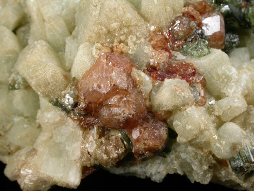 Diopside with Vesuvianite and Grossular Garnet from Belvidere Mountain Quarries, Lowell (commonly called Eden Mills), Orleans County, Vermont