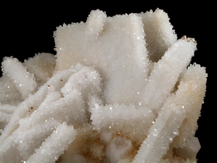Quartz pseudomorphs after Anhydrite from Silver Point Mine, Ouray County, Colorado