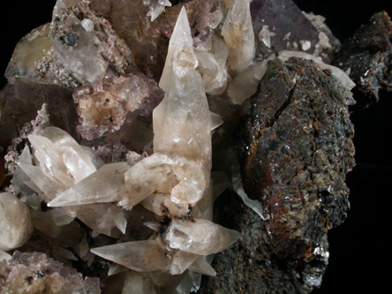 Calcite, Sphalerite, Fluorite from Minerva #1 Mine, Cave-in-Rock District, Hardin County, Illinois