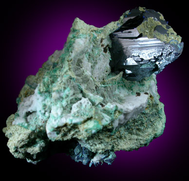 Azurite and Malachite from Tsumeb Mine, Otavi-Bergland District, Oshikoto, Namibia