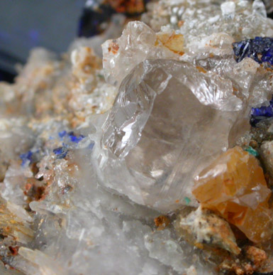 Azurite, Quartz, Cerussite from Tsumeb Mine, Otavi-Bergland District, Oshikoto, Namibia