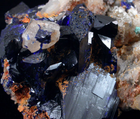 Azurite, Quartz, Cerussite from Tsumeb Mine, Otavi-Bergland District, Oshikoto, Namibia