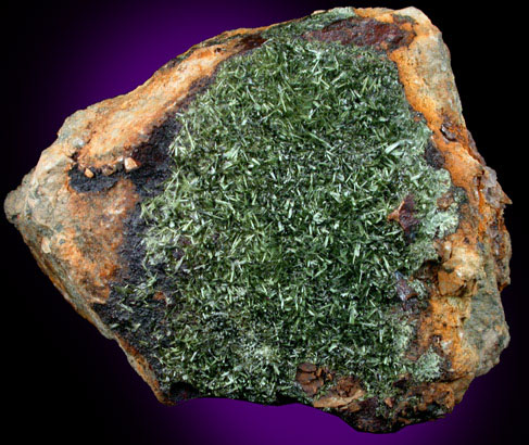 Olivenite from Wheal Unity, Gwennap, Cornwall, England
