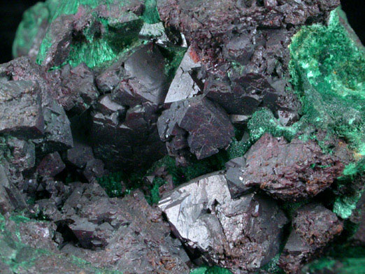 Cuprite with Malachite from Yekaterinburg District (formerly Sverdlovsk), Eastern Ural Mountains, Russia