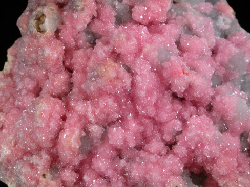 Rhodochrosite on Quartz from Peru