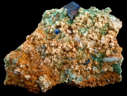 Boleite, Atacamite, Cerussite from Amelia Mine, Boleo District, near Santa Rosalia, Baja California Sur, Mexico (Type Locality for Boleite)