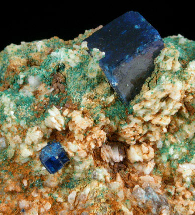 Boleite, Atacamite, Cerussite from Amelia Mine, Boleo District, near Santa Rosalia, Baja California Sur, Mexico (Type Locality for Boleite)