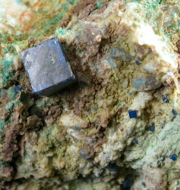 Boleite, Atacamite, Cerussite from Amelia Mine, Boleo District, near Santa Rosalia, Baja California Sur, Mexico (Type Locality for Boleite)